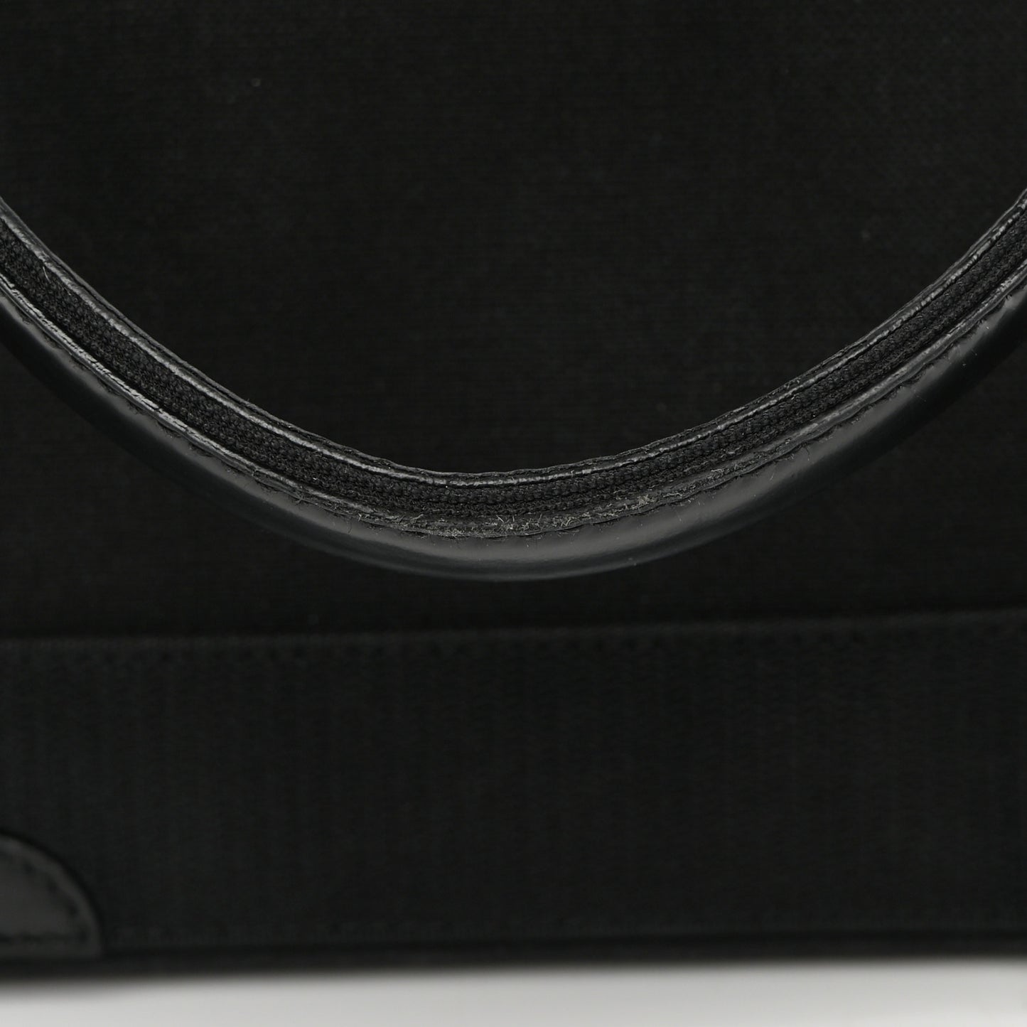 Cotton Canvas Calfskin S Navy Cabas Black