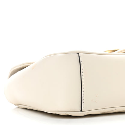 Gucci Calfskin Matelasse Small GG Marmont Shoulder Bag White 8 of 10