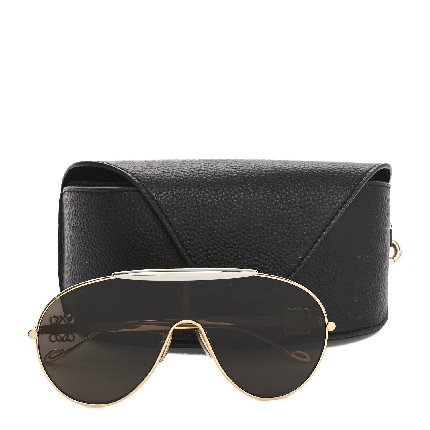 Loewe Metal Anagram Spoiler Aviator Oversized Sunglasses LW40111U Gold 7 of 7