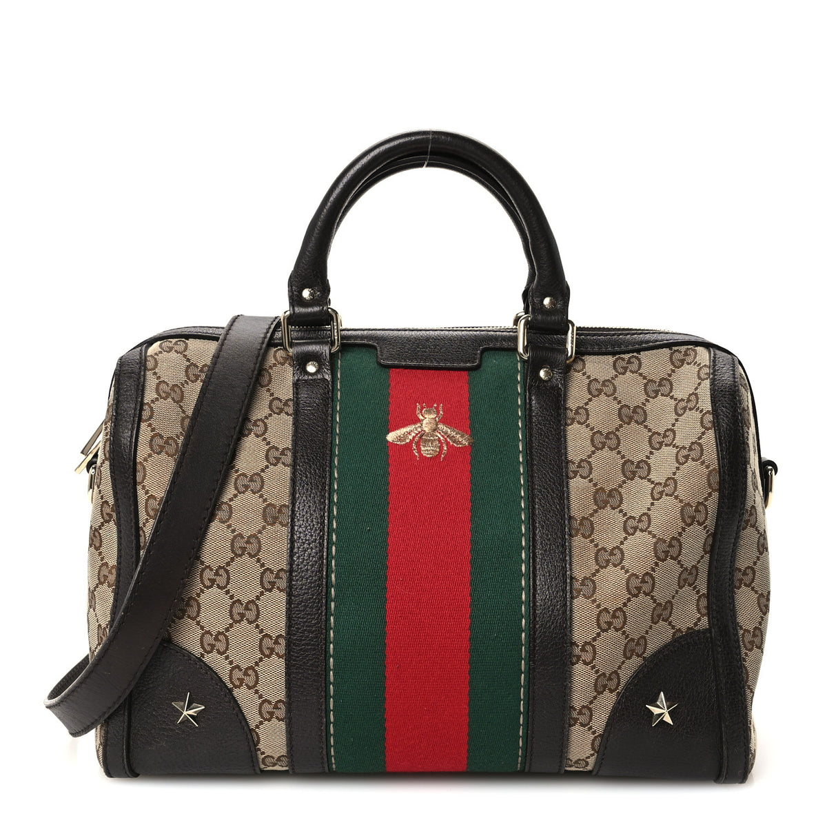 Monogram Vintage Web Medium Webby Bee Boston Dark Brown