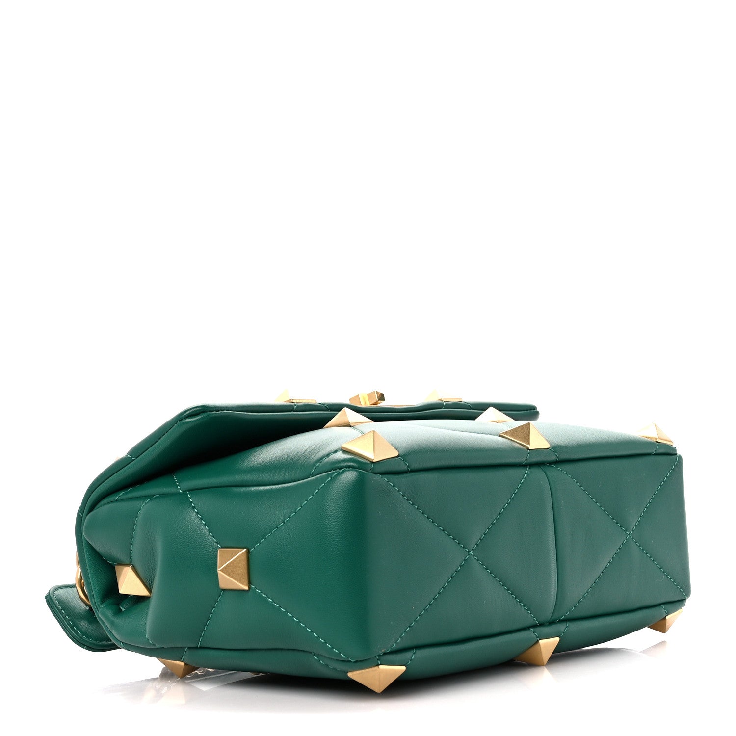 Valentino Garavani Nappa Large Roman Stud Shoulder Bag Jungle 4 of 9