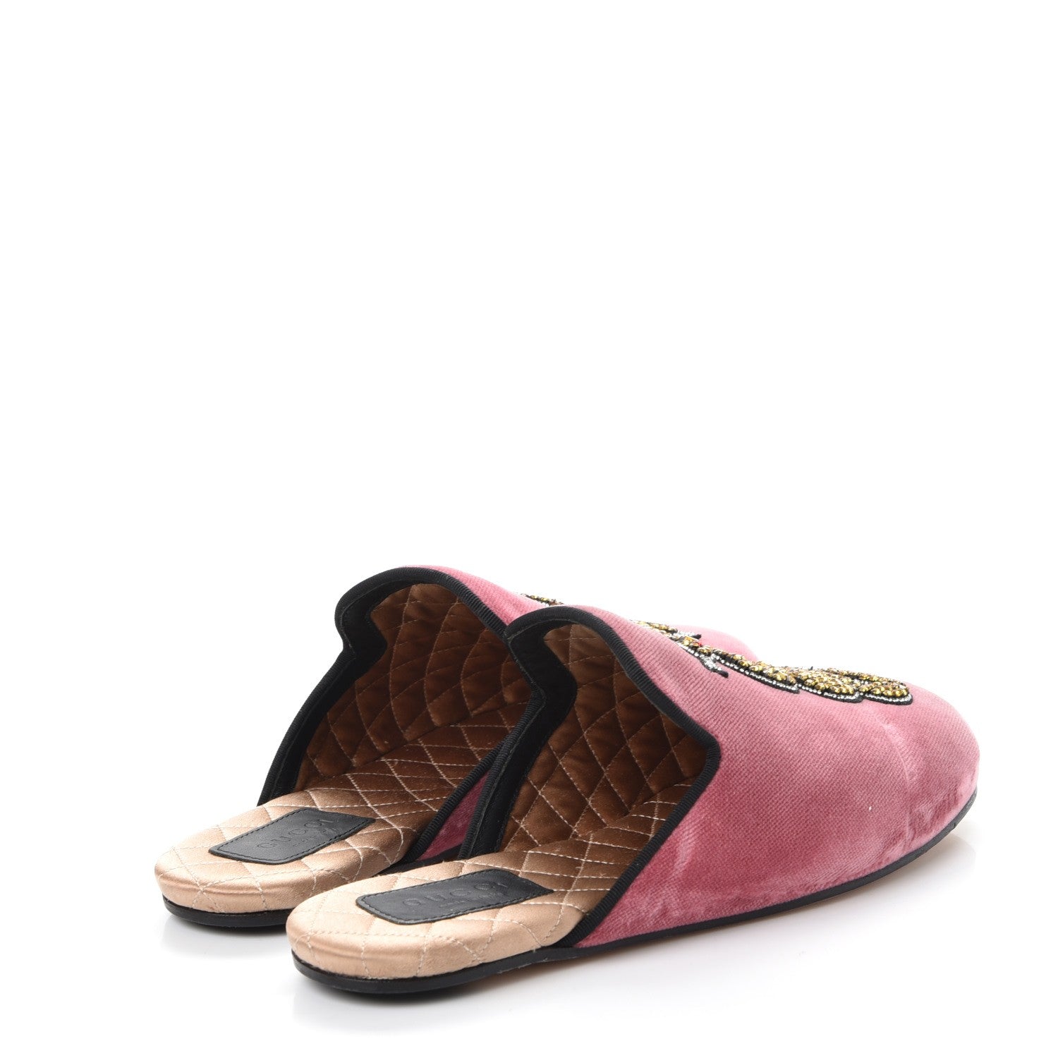 Gucci Velvet Silk Embellished Platform Detachable Slide 36 Tibet Red 9 of 22