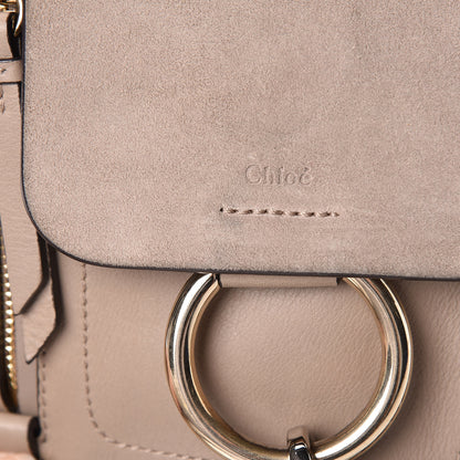 Chloe Suede Calfskin Mini Faye Backpack Motty Grey 17 of 25