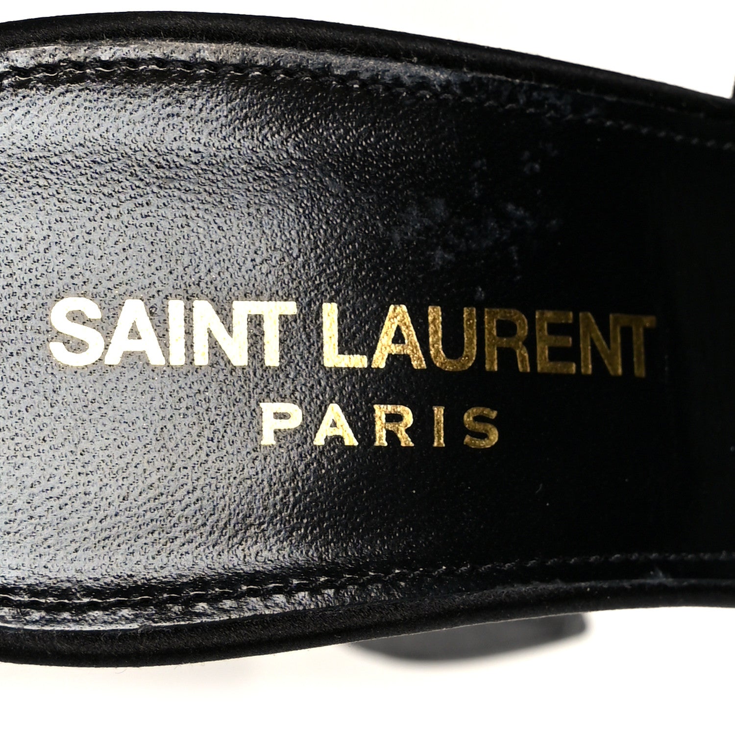 Saint Laurent Crepe Satin Boogie 110 Mule Sandals 37 Black 7 of 10