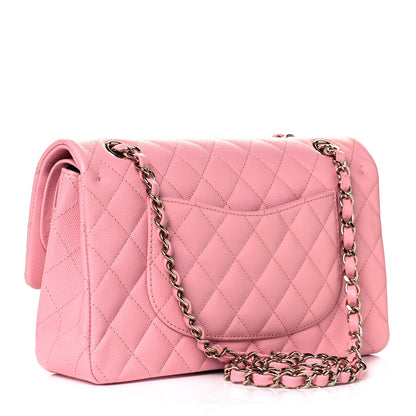 Chanel Caviar Quilted Medium Double Flap Pink 2 of 9