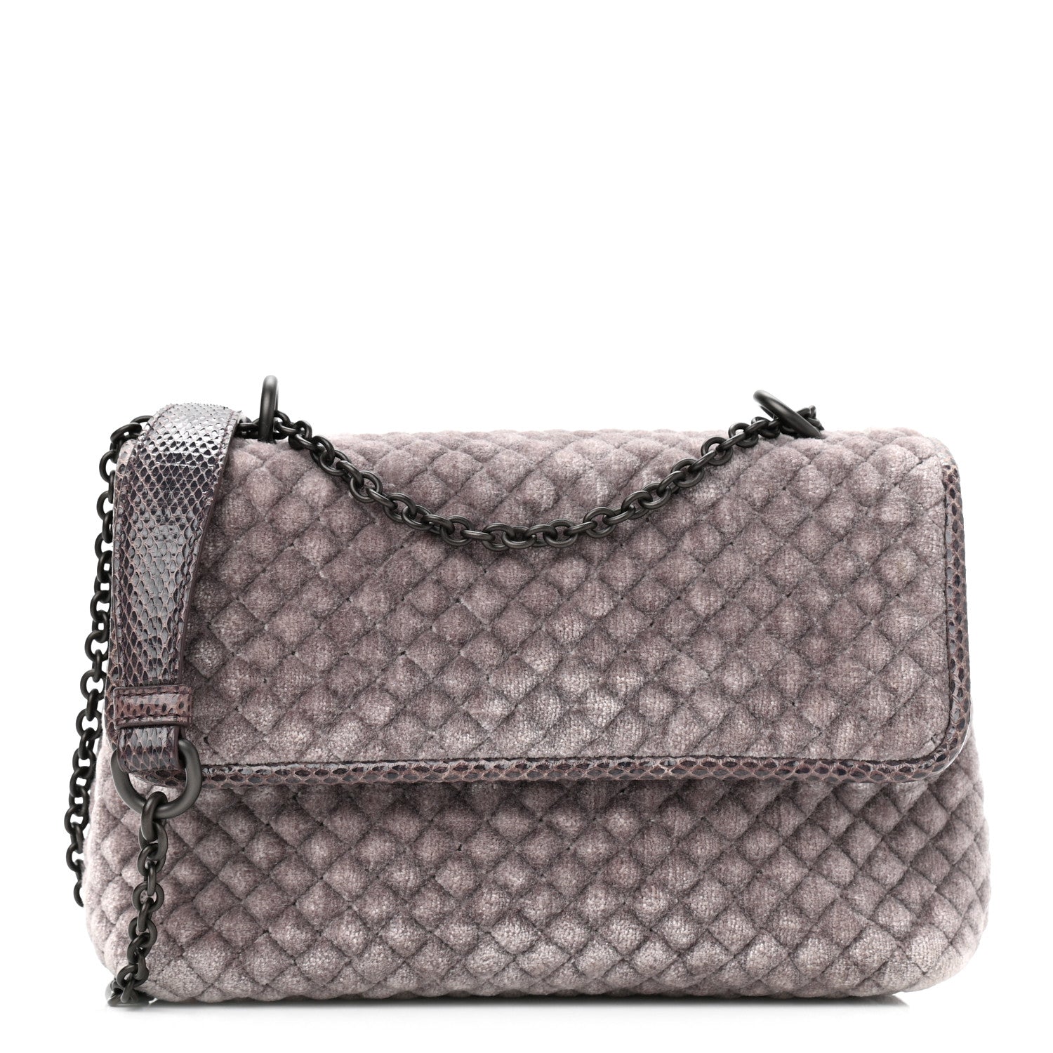 Bottega Veneta Velvet Ayers Baby Olimpia Shoulder Bag Lilac 1 of 11