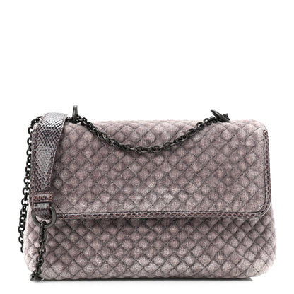 Bottega Veneta Velvet Ayers Baby Olimpia Shoulder Bag Lilac 1 of 11