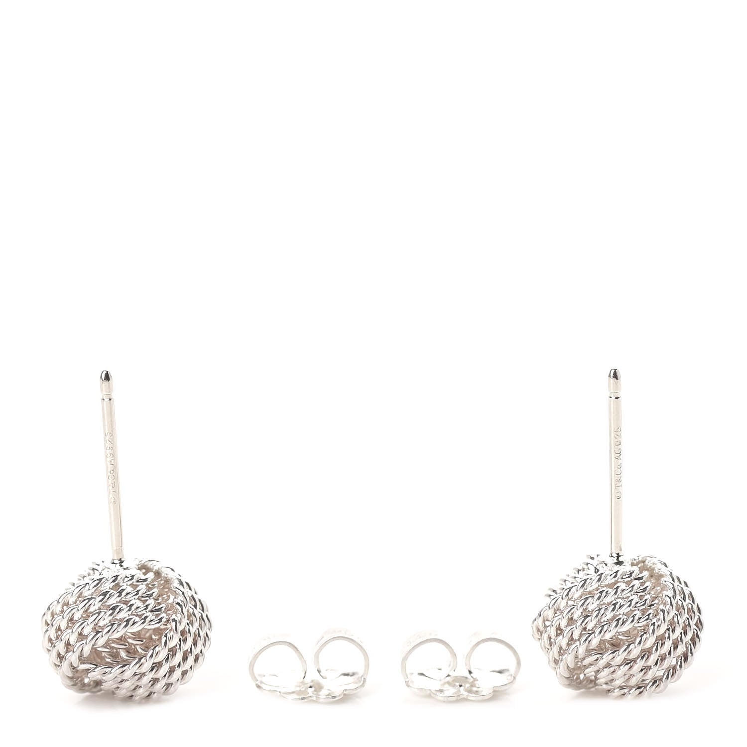 Tiffany Sterling Silver Twist Knot Earrings 3 of 6