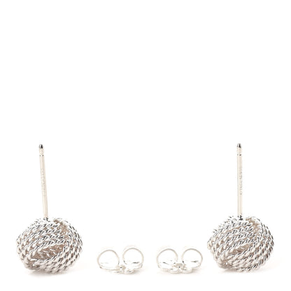 Tiffany Sterling Silver Twist Knot Earrings 3 of 6