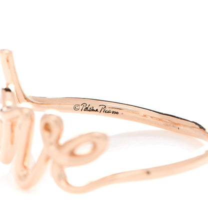 Tiffany 18K Rose Gold Paloma's Graffiti Love Ring 55 7.25 5 of 5