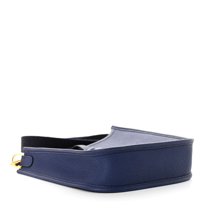 Hermes Taurillon Clemence Amazone Evelyne TPM Blue Saphir Blue Indigo 4 of 11