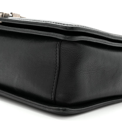 Chanel Patent Calfskin Quilted Paris Bombay Medallion Embellished Medium Boy Flap Black 10 of 10