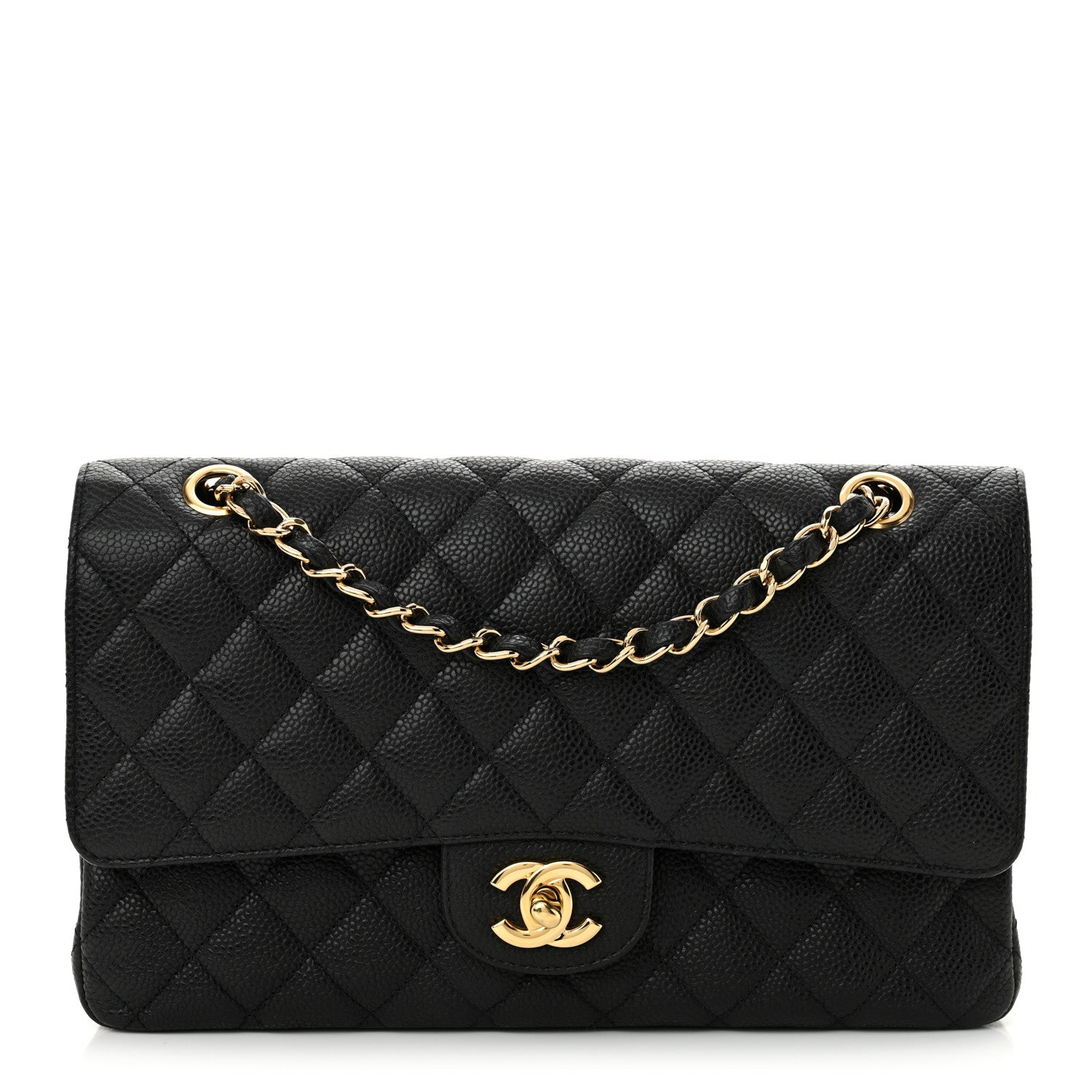 Chanel Caviar Quilted Medium Double Flap Black 1 of 15