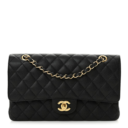 Chanel Caviar Quilted Medium Double Flap Black 1 of 15