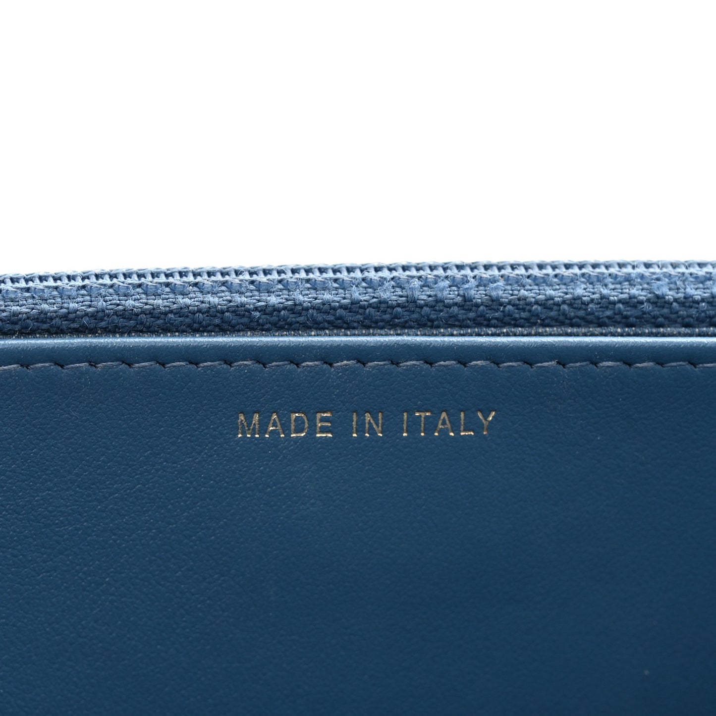 Denim Quilted CC Pearl Crush Wallet on Chain WOC Blue