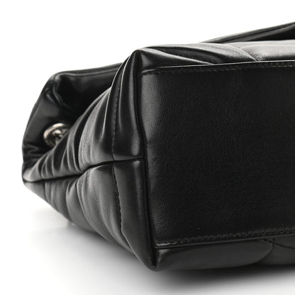 Saint Laurent Lambskin Quilted Small Loulou Puffer Monogram Chain Satchel Black 8 of 9