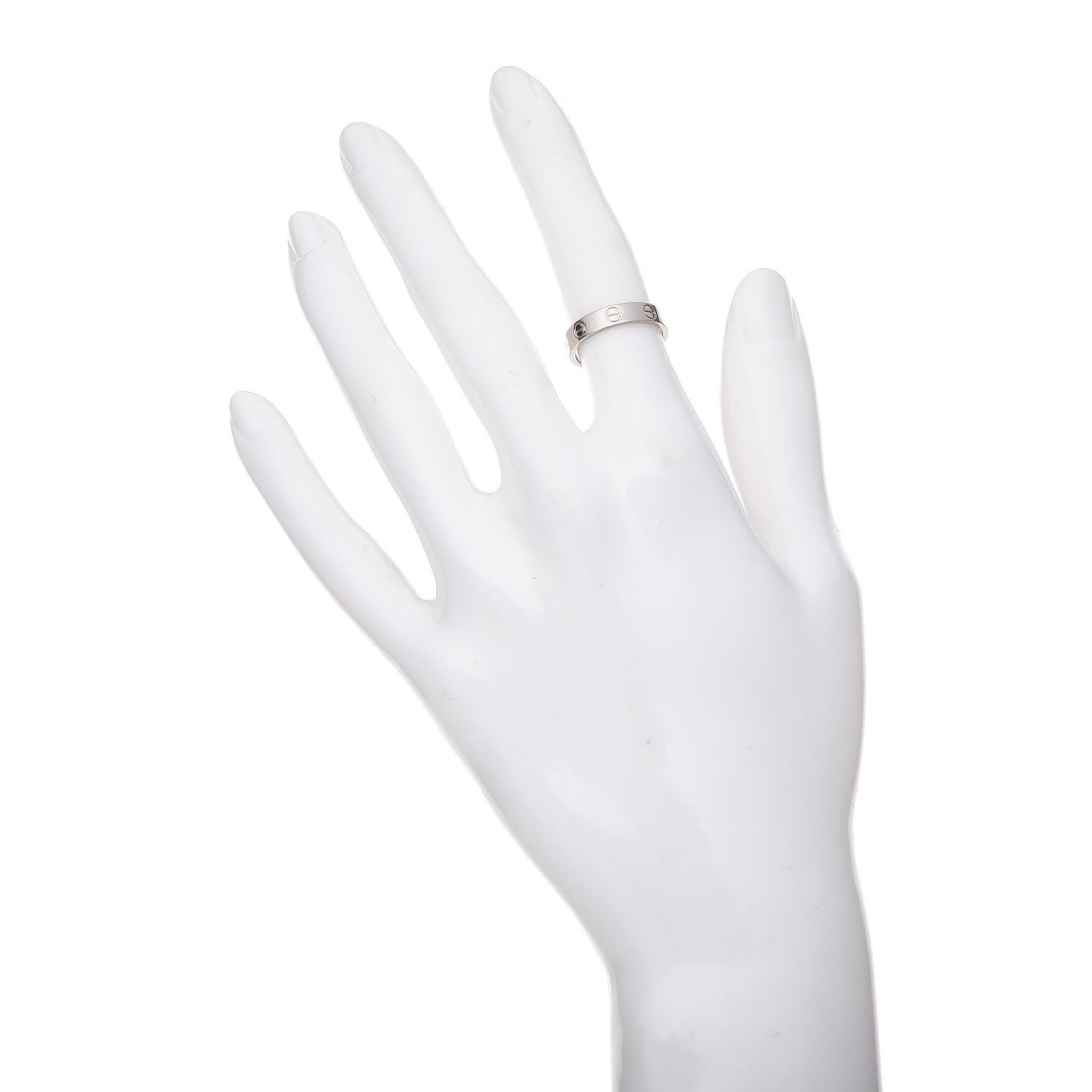 18K White Gold 3.5mm LOVE Wedding Band Ring 48 4.5
