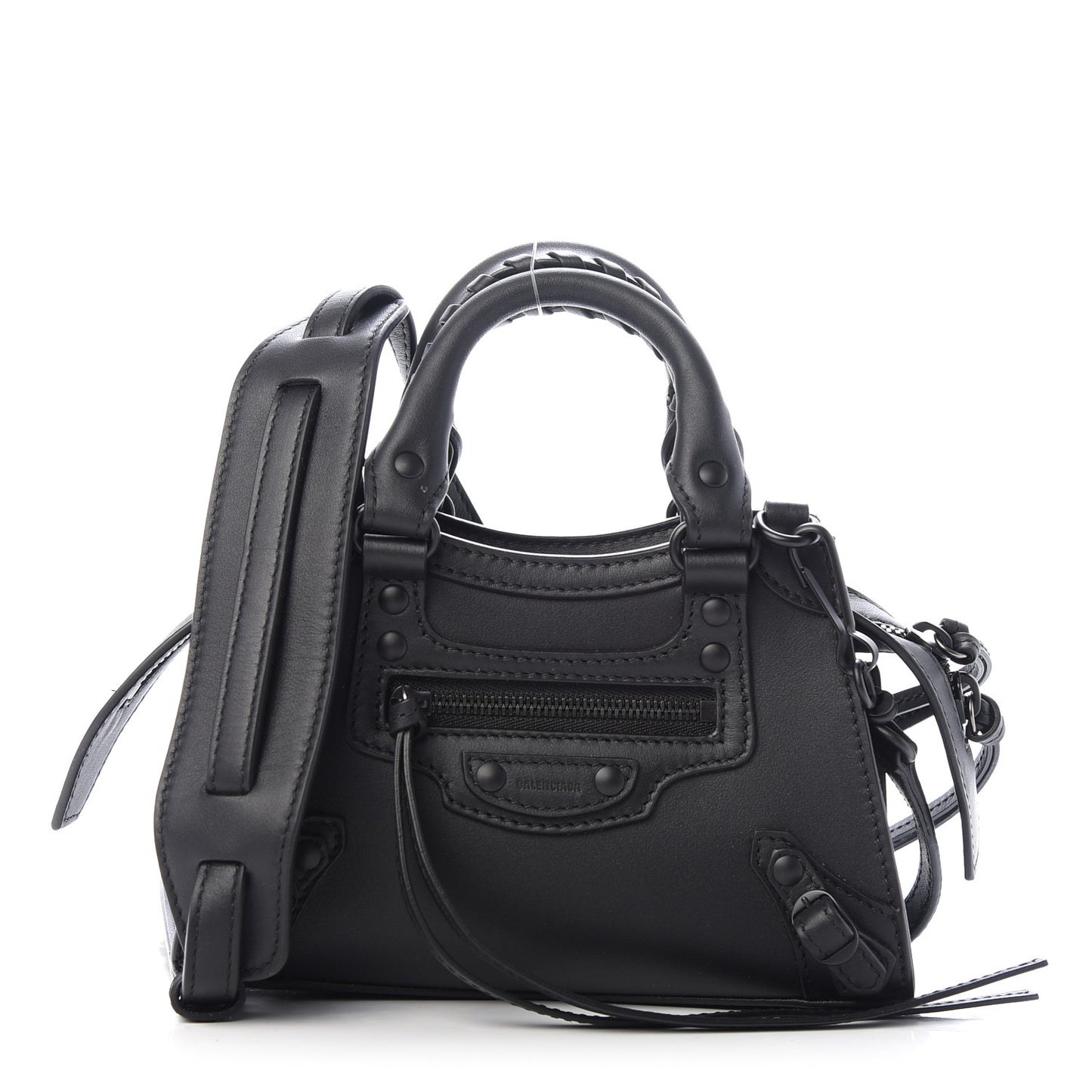 Smooth Calfskin Neo Classic Black Hardware Nano City Crossbody Black