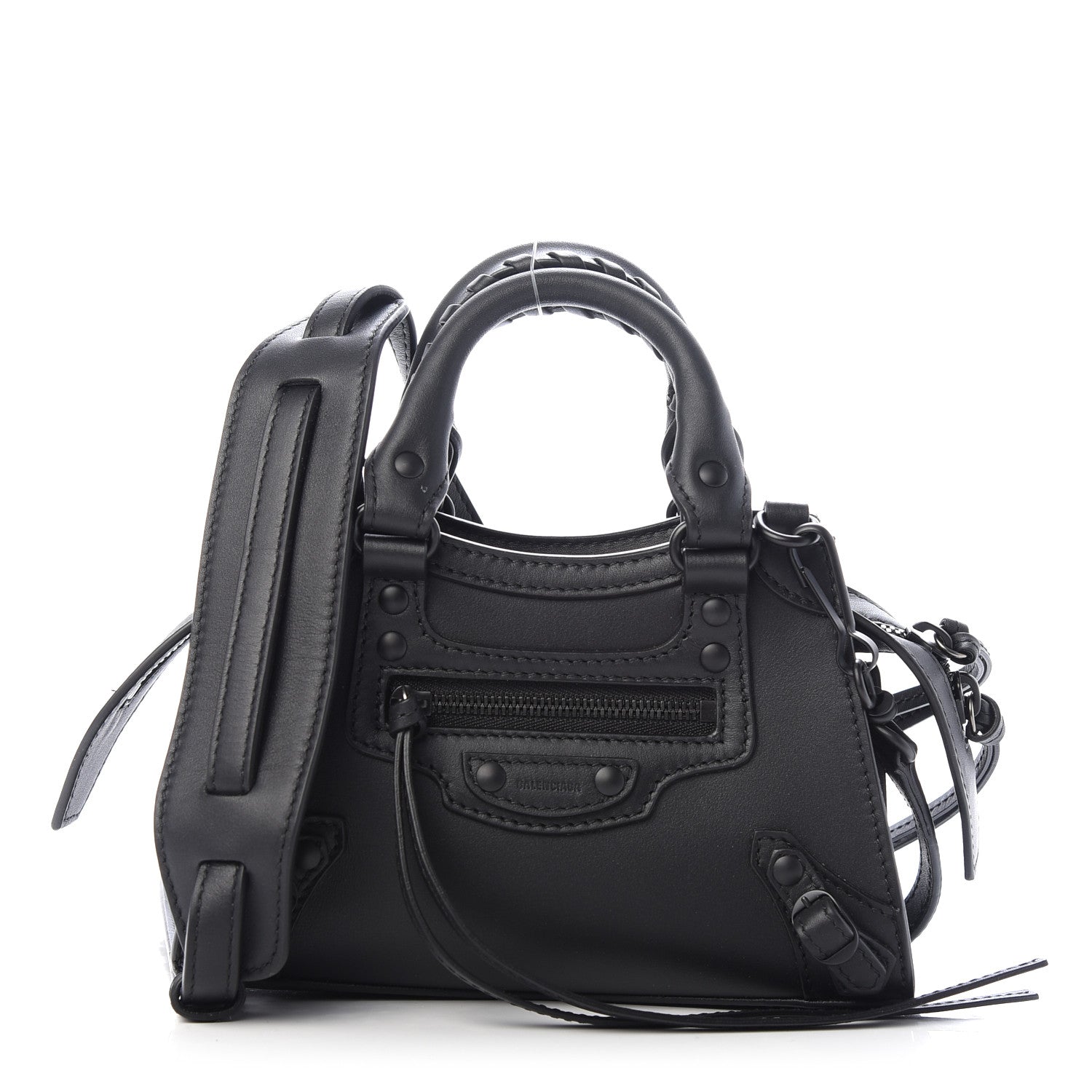 Balenciaga Smooth Calfskin Neo Classic Black Hardware Nano City Crossbody Black 1 of 8