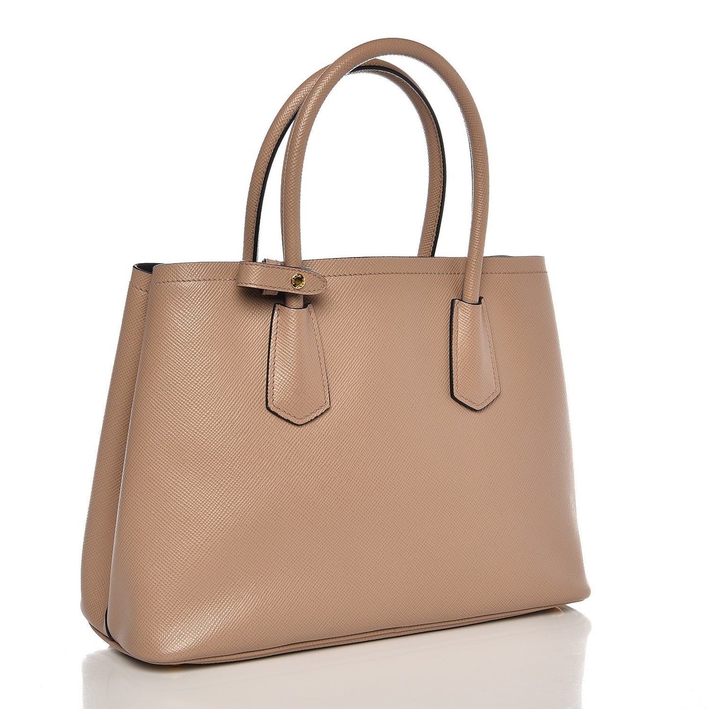 Saffiano Cuir Small Double Bag Cammeo Nero Black