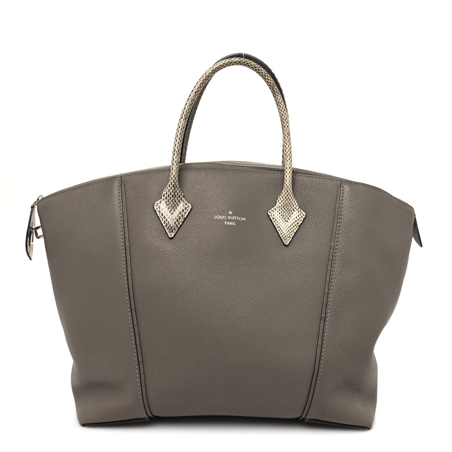 Louis Vuitton Veau Cachemire Ayers Soft Lockit MM Grey 1 of 13