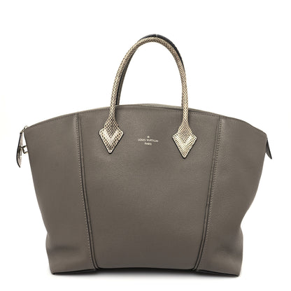 Louis Vuitton Veau Cachemire Ayers Soft Lockit MM Grey 1 of 13