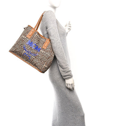 MCM Visetos Medium Liz Reversible Shopper Tote Cognac 2 of 15