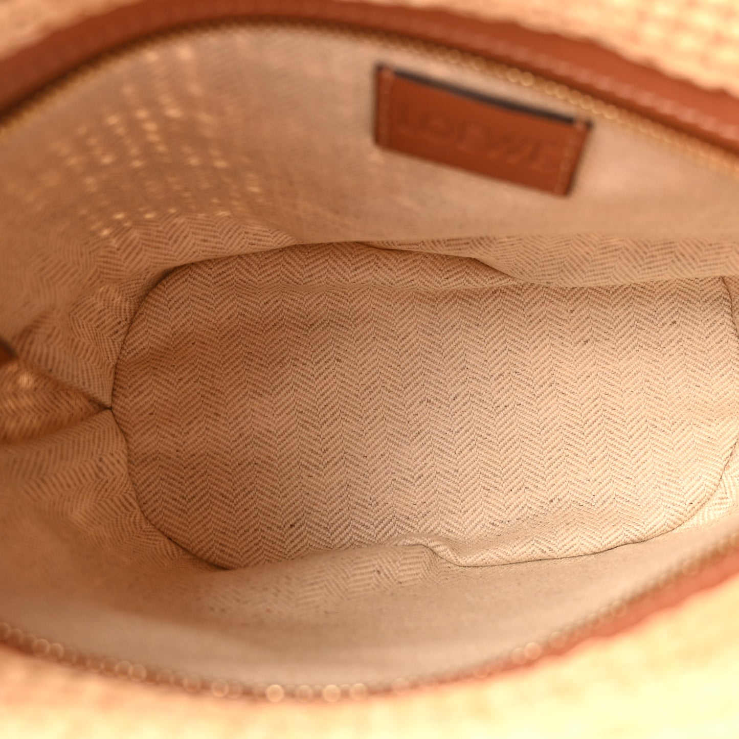 Calfskin Raffia Paulas Ibiza Pochette Bag Natural Tan