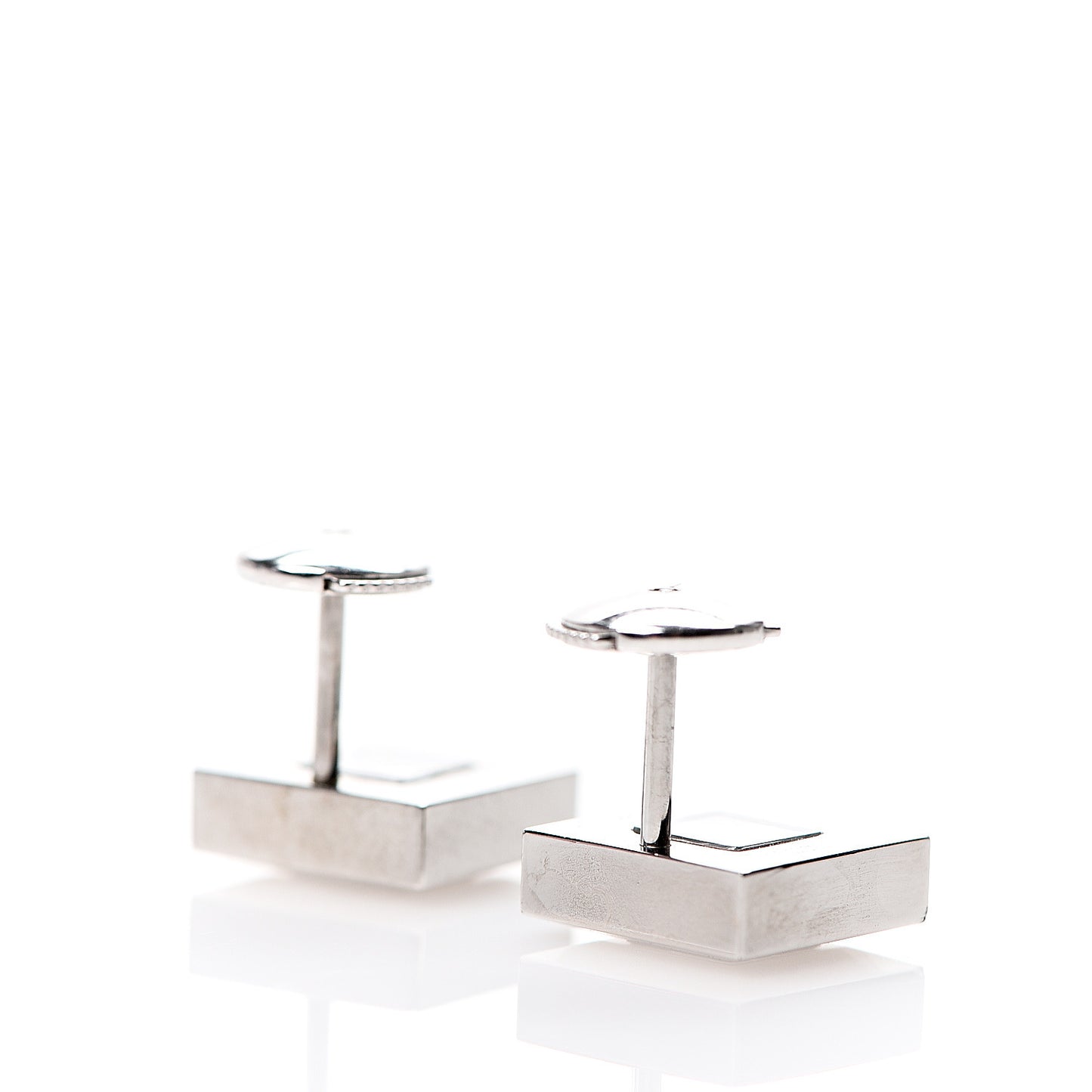 18K White Gold Diamond Happy Diamonds Square Earrings