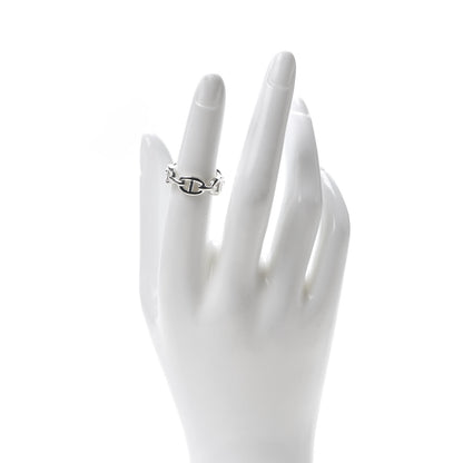 Hermes Sterling Silver PM Chaine d'Ancre Enchainee Band Ring 51 5.75 2 of 7