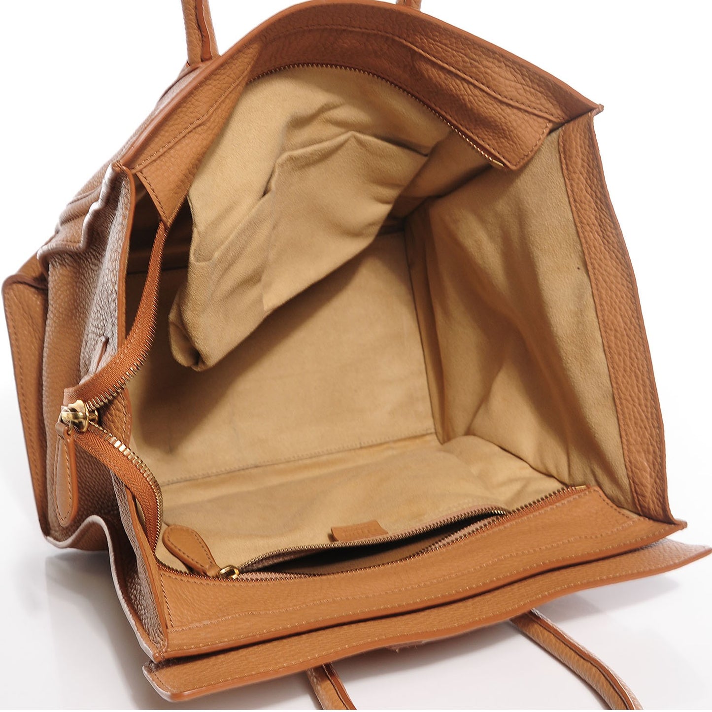 Pebbled Calfskin Mini Luggage Camel