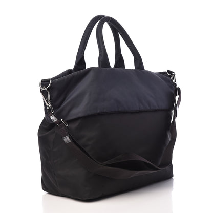 Prada Tessuto Nylon Double Reversible Tote Black Blue 5 of 16