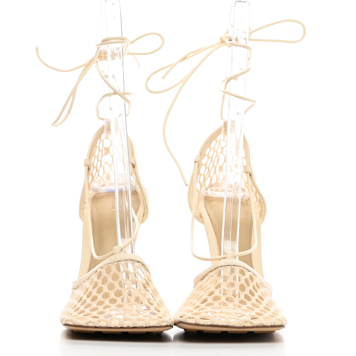 Bottega Veneta Mesh Nappa Stretch Ankle Tie Sandals 38 Toile 2 of 7