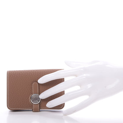 Hermes Togo Dogon Card Case Key Holder Gold 2 of 11