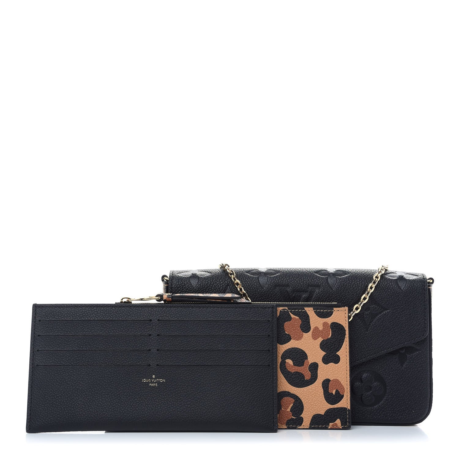 Louis Vuitton Empreinte Monogram Giant Wild At Heart Felicie Pochette Black 3 of 9