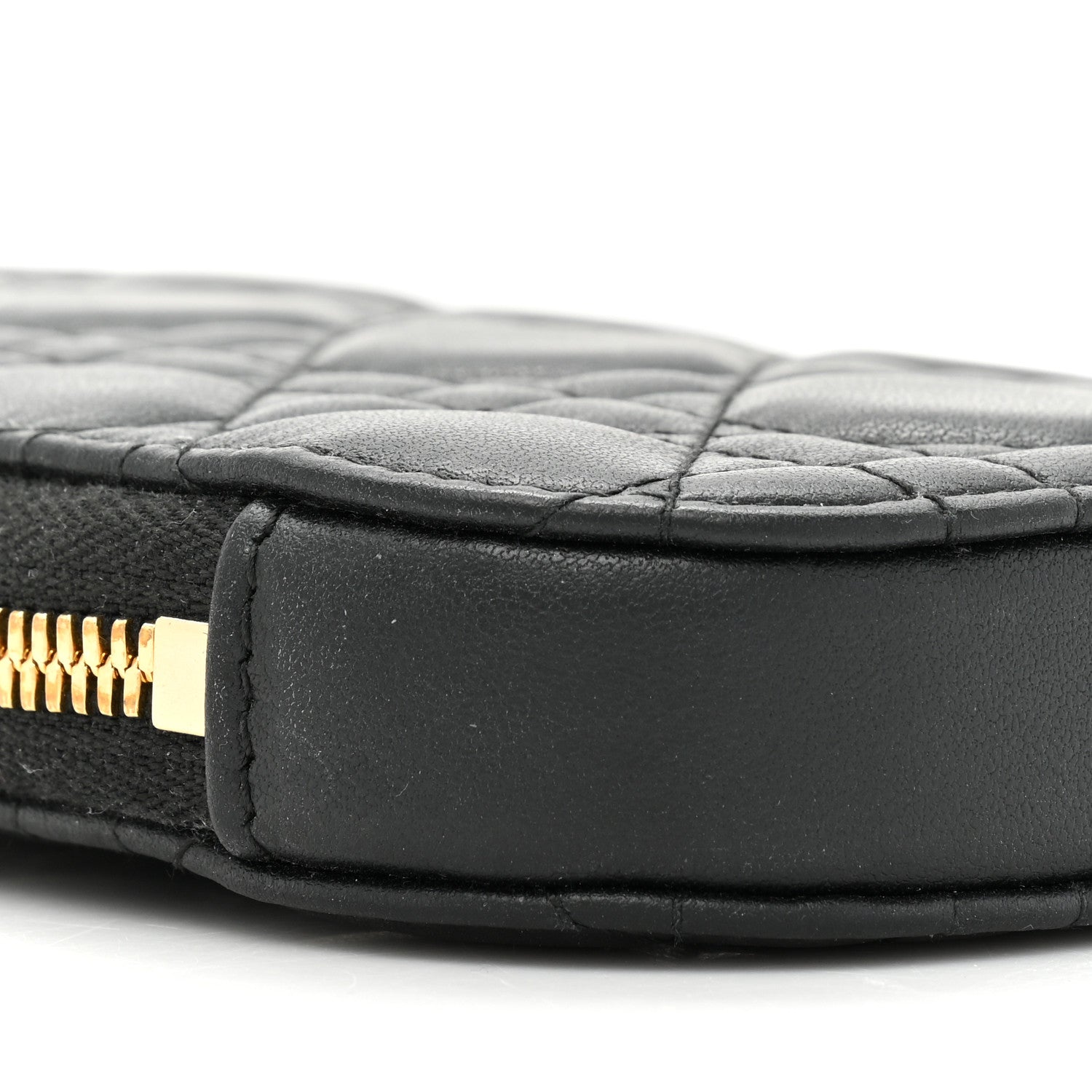 Christian Dior Lambskin Cannage Lady Dior Phone Holder Black 8 of 9
