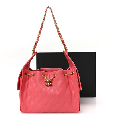 Chanel Caviar Quilted Small Chanel 25 Handbag Coral 11 of 11