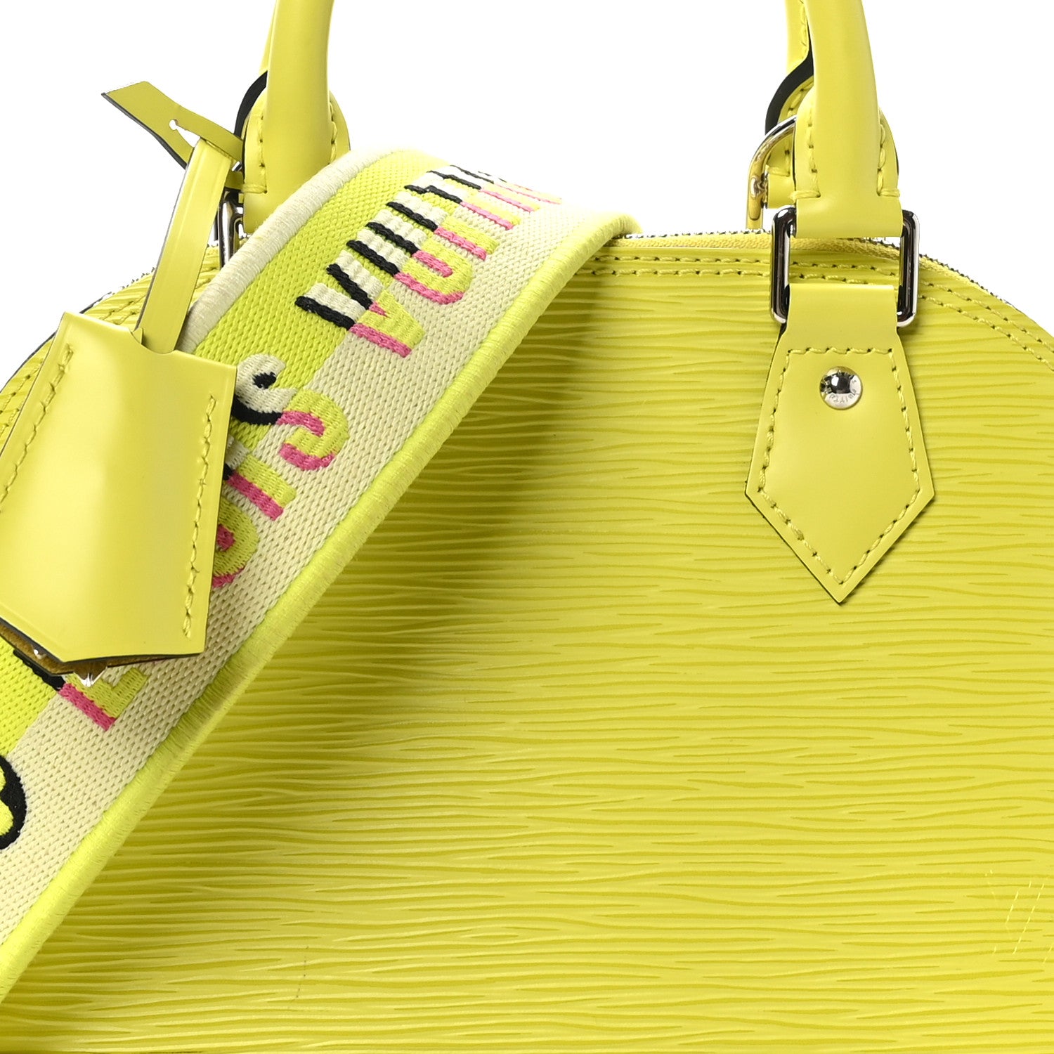 Louis Vuitton Epi Jacquard Alma BB Yellow Citron 7 of 9