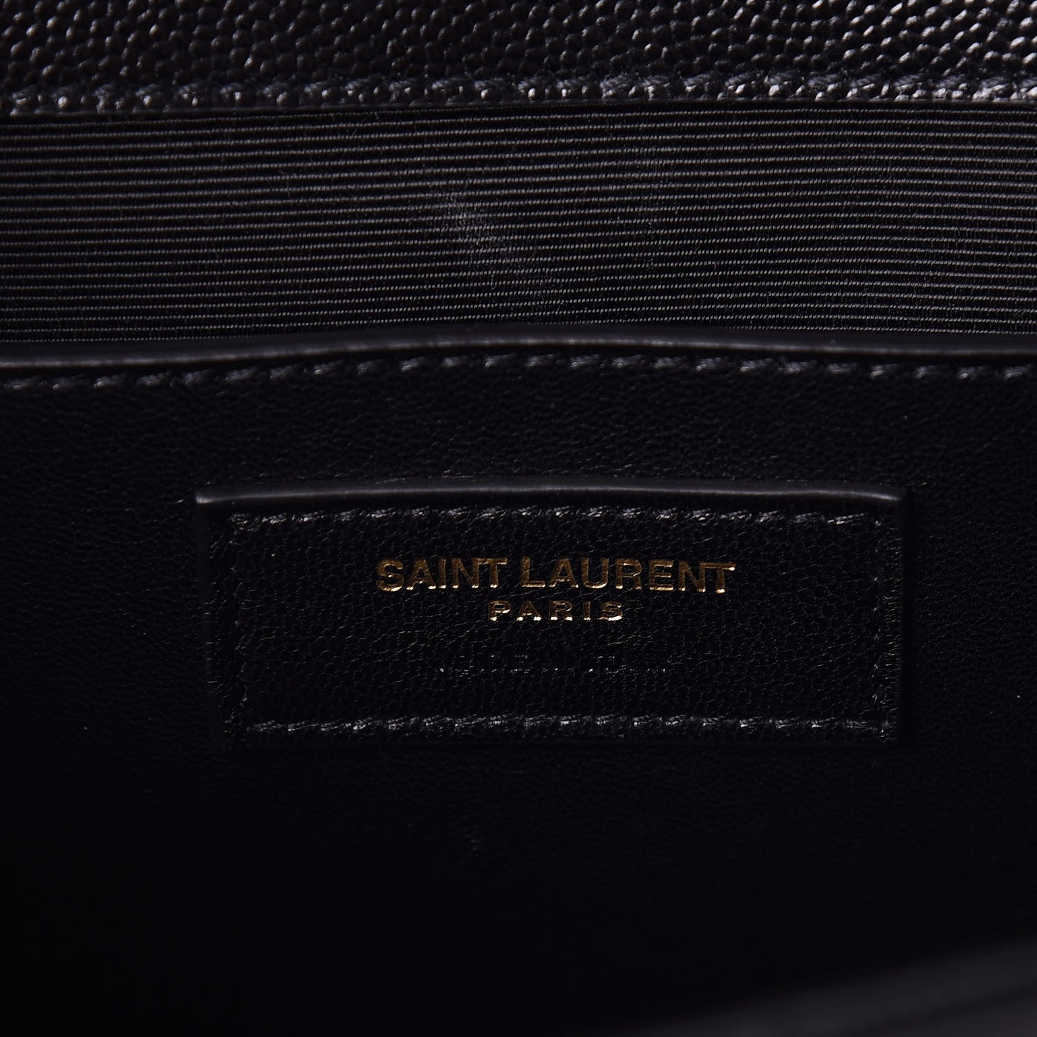 Saint Laurent Grain De Poudre Matelasse Chevron Medium Monogram Satchel Black 10 of 11