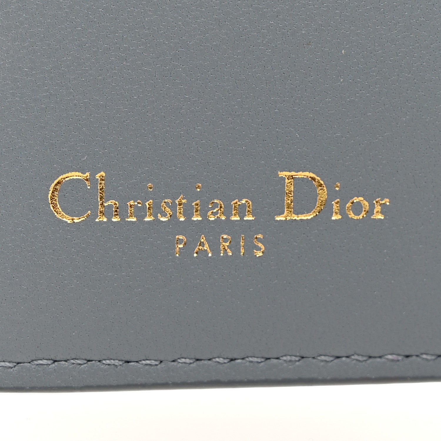 Christian Dior Grained Calfskin Supple Cannage Caro Scarlet Zipped Wallet Cloud Blue 6 of 11