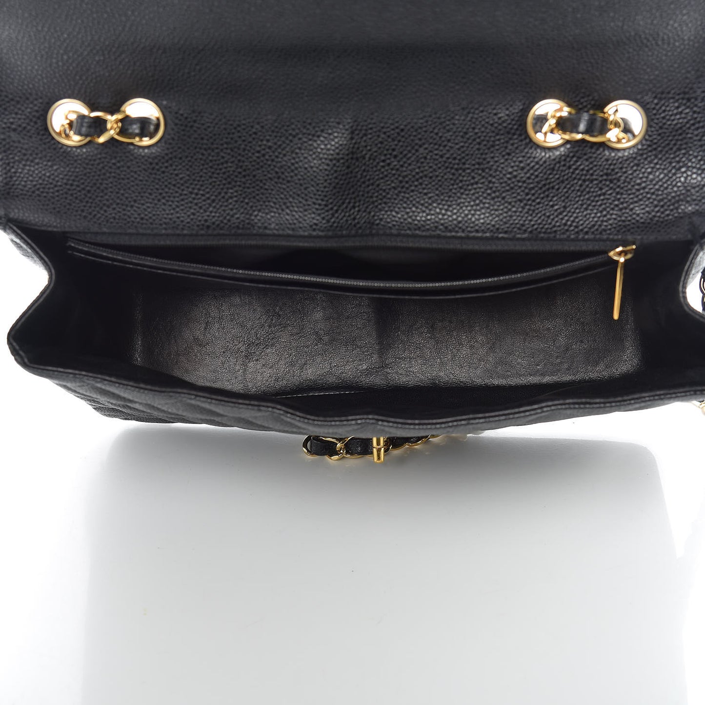 Caviar Quilted Jumbo Single Flap Black