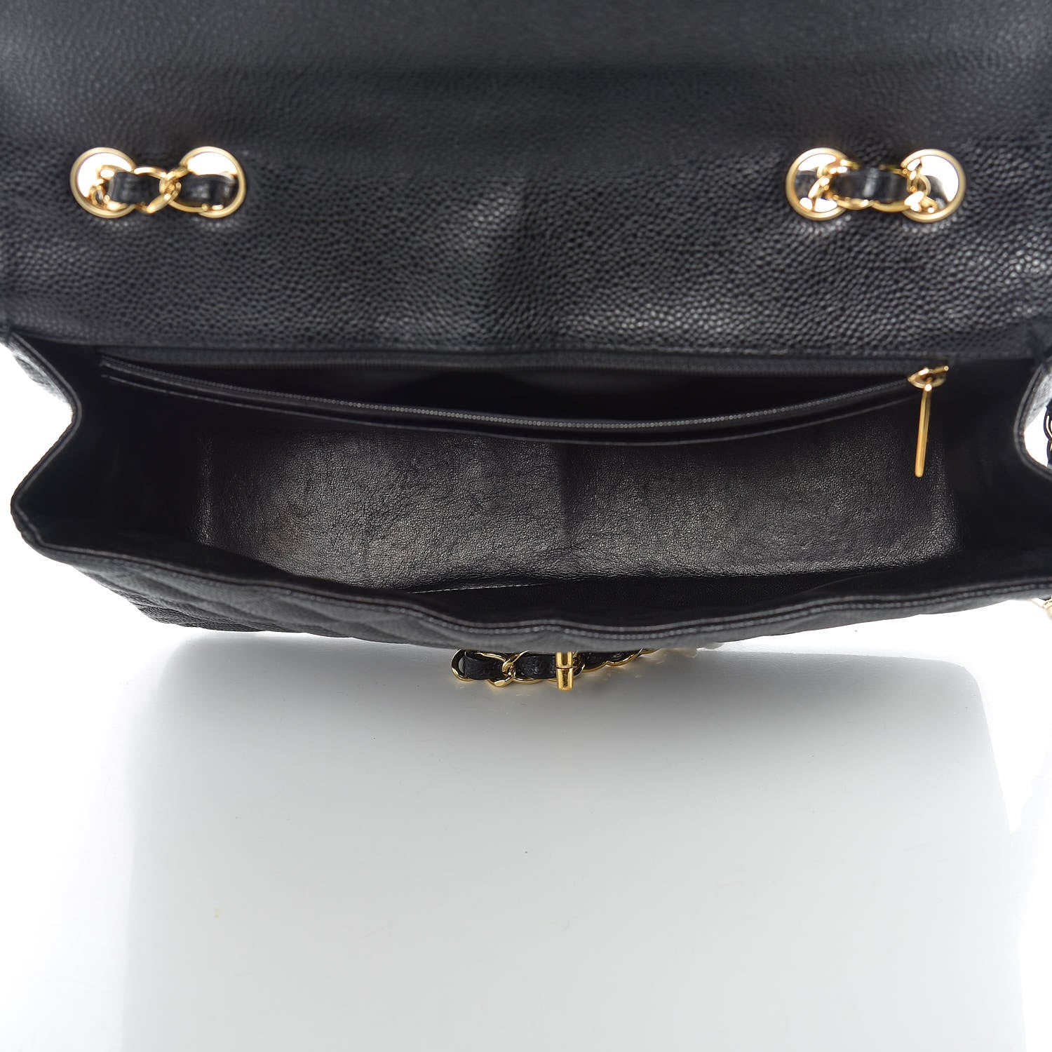 Chanel Caviar Quilted Jumbo Single Flap Black 8 of 14