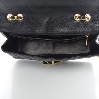 Chanel Caviar Quilted Jumbo Single Flap Black 8 of 14