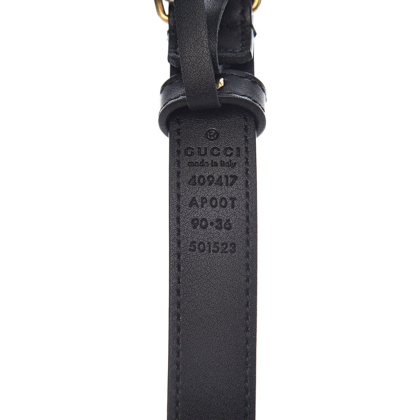 Calfskin Double G 20mm Belt 90 36 Black