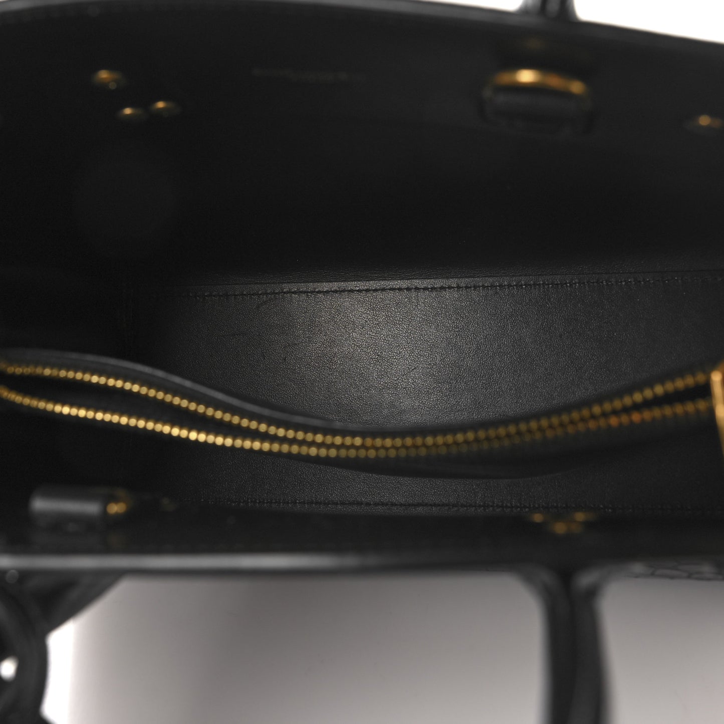 Calfskin Crocodile Embossed Baby Sac De Jour Black