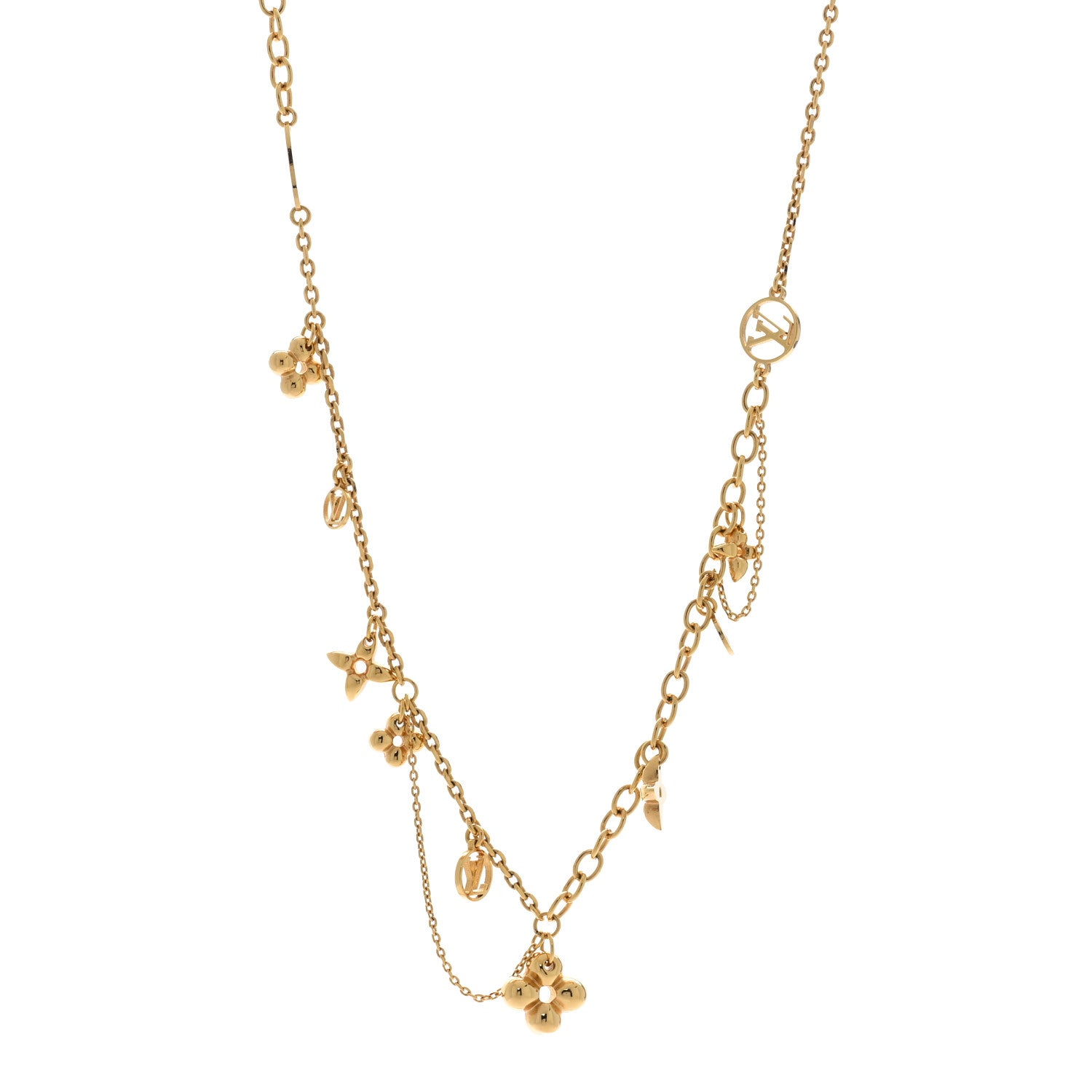 Louis Vuitton Metal Blooming Supple Necklace Gold 1 of 6