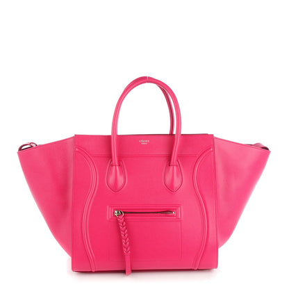 Celine Grained Calfskin Medium Phantom Luggage Fuchsia 1 of 7