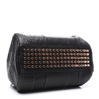 Alexander Wang Pebbled Lambskin Rocco Black Rose Gold Hardware 3 of 10