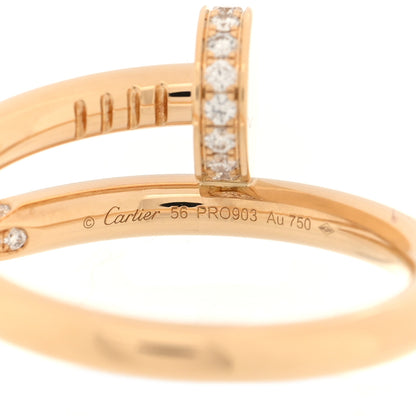 Cartier 18K Yellow Gold Diamond Juste Un Clou Ring 56 7.5 4 of 5