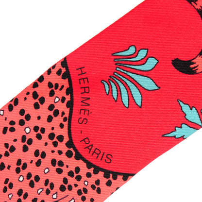 Hermes Silk Les Leopards Twilly 4 of 5